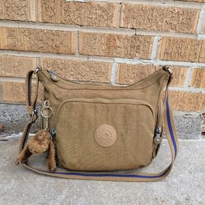 Kipling Gabb Dry Laurel Olive Nylon Cargo Crossbody Shoulder Bag